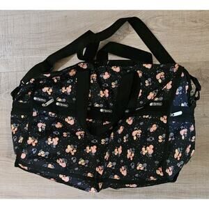 Lesportsac Deluxe Large Weekender Citrus Breeze Print Duffel Bag Travel